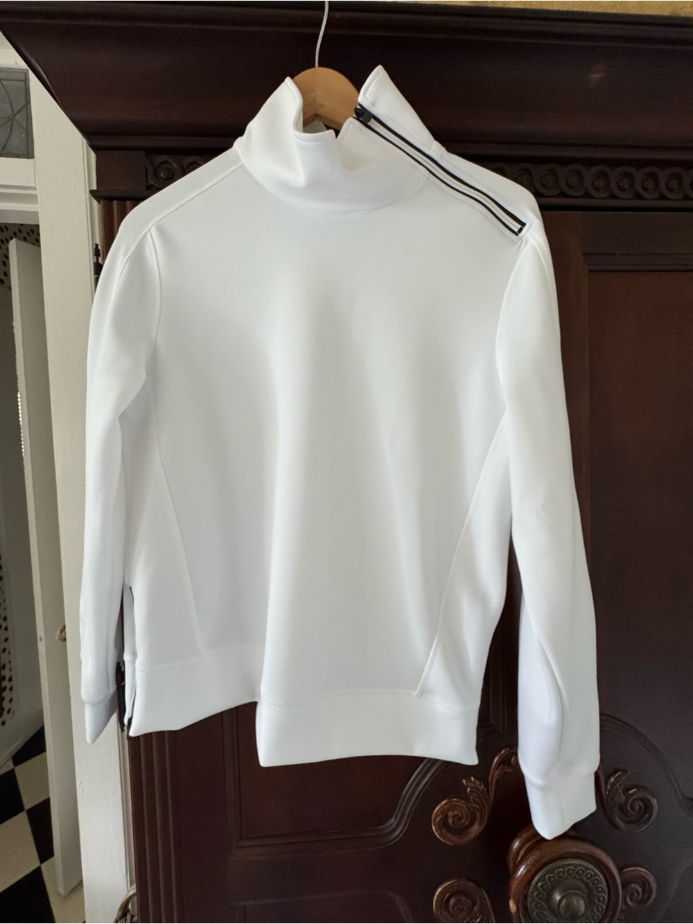Aces Golf More Than Basic Irregular Collar Golf Sweatshirt :: white :: size L